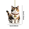 thumbnail image 3 of Fmbmuo Acrylic Christmas Hanging Ornaments 2D Flat Car Rearview Mirror Pendant Xmas Tree Backpack Home Wall Festive Decor Christmas Decor,Multicolor, 3 of 5