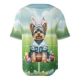 thumbnail image 2 of Happy Easter Hello Spring Yorkshire Terrier Playing Football All Over Print 3D Baseball Shirt Yorkie Dog Lover Gifts Softball Sport - 13003, 2 of 6