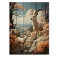 thumbnail image 3 of Designart "Explorer Pastoral Goat Mountain wall art II" Animals Print on Natural Pine Wood, 3 of 5