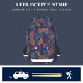 thumbnail image 5 of FORMRS Unisex School Backpack 17" Student Travel Bag with Laptop Compartment, Colorful Art Leaves Pattern, 5 of 7
