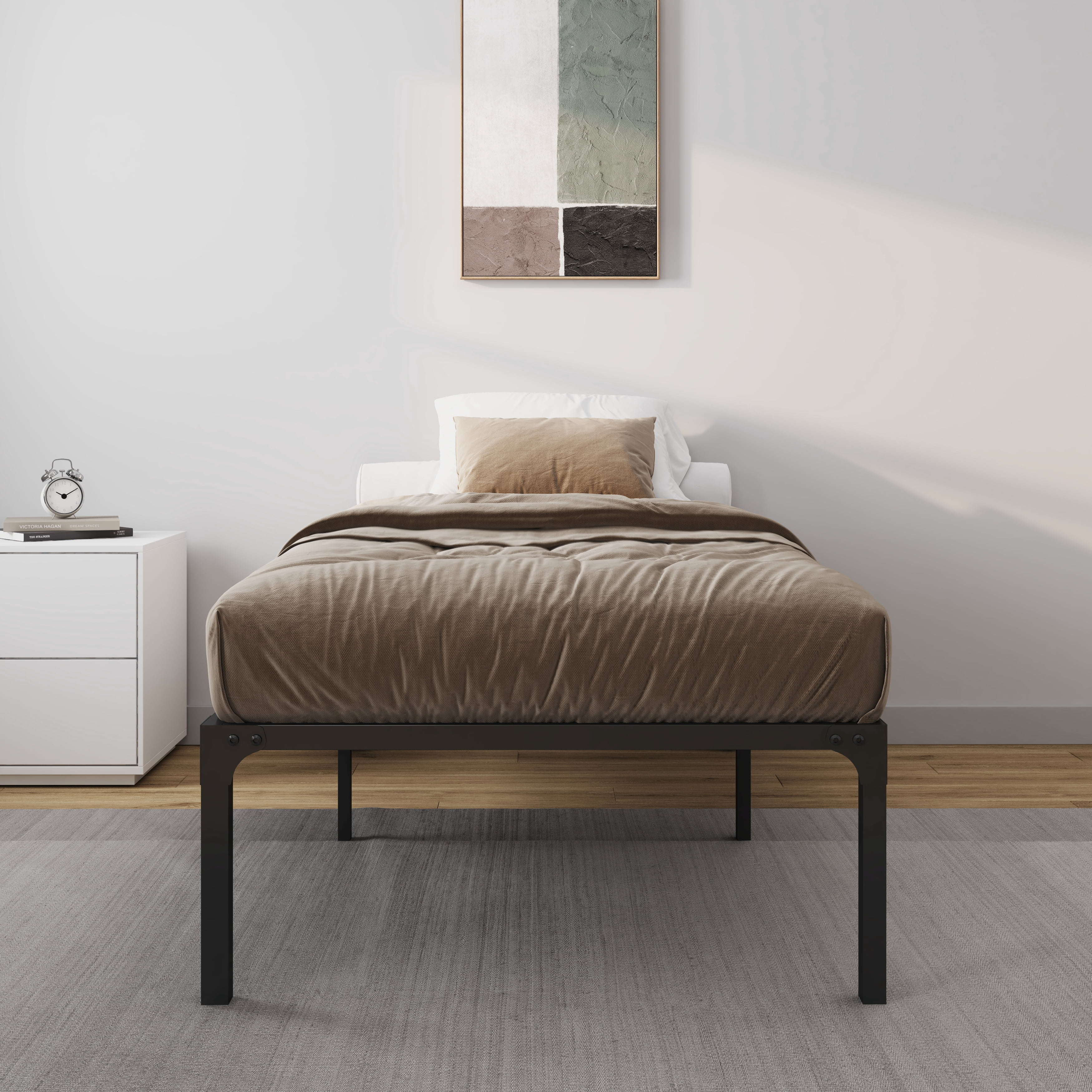 NapQueen 16" Heavy Duty Metal Platform Bed Frame, Twin