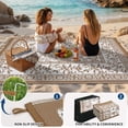 thumbnail image 5 of Soonbuy 9x12 FT Outdoor Rug, Waterproof Reversible Plastic Straw Outdoor Patio Rug, Botanical Grove Vintage Cottage Outdoor Area Rug Carpet for RV, Deck, Picnic, Beach, Backyard, 5 of 7