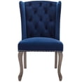 thumbnail image 5 of Modway Apprise French Vintage Dining Performance Velvet Side Chair in Navy, 5 of 6