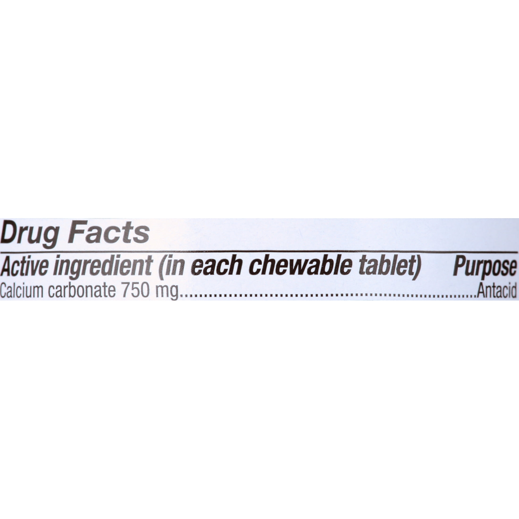 Equate Gluten-Free Calcium Carbonate Antacids Chewables for Digestive Concern, Acid Indigestion with Chewable Tablets, 750 mg, 60 Count