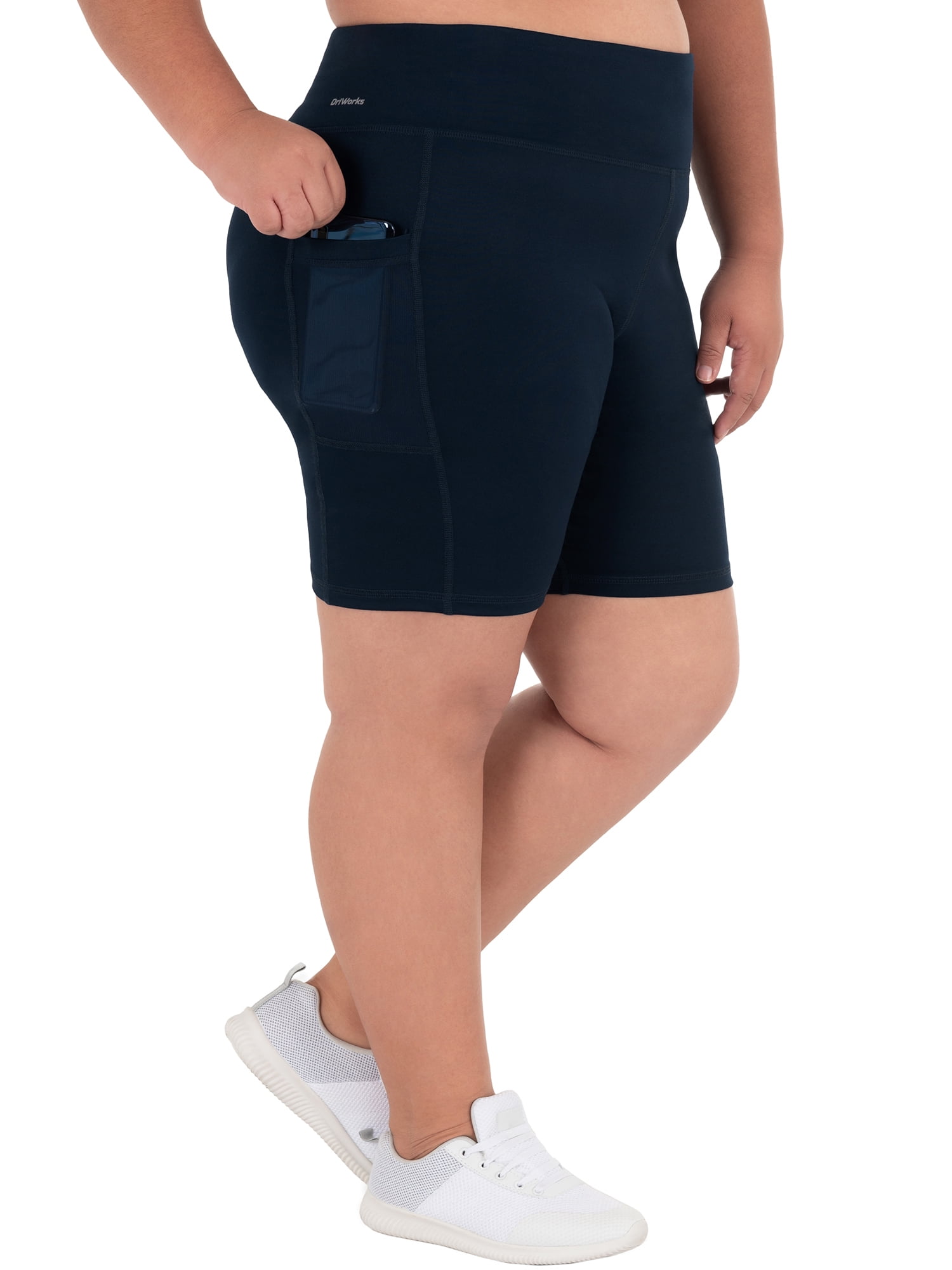 plus size workout shorts with pockets