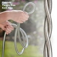 thumbnail image 3 of FUNJEE 304 Stainless Steel Metal Garden Hose with Solid Brass Fittings, Heavy Duty Water Hose, Kink Free and Flexible, Crush Resistant, Puncture Resistant (stainless steel hose, 5FT), 3 of 7