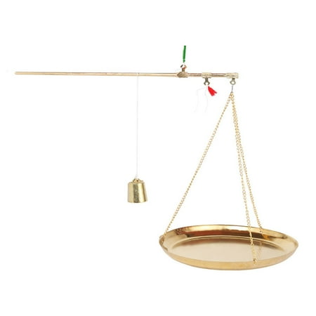 

STARTIST Brass Weighing Scale Traditional Chinese Scale Portable Antique Handheld 250G Kitchen Scale for Dried Fruit Weighing
