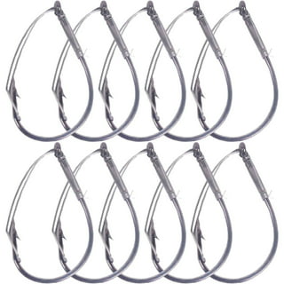 TSV 100PCS Stainless Steel Wire Fishing Leaders High-Strength Fishing Wire  Rigs Fishing Trace Lures Steel Wire Leader Fishing Line Tackle, 160 180 220  240 280mm 