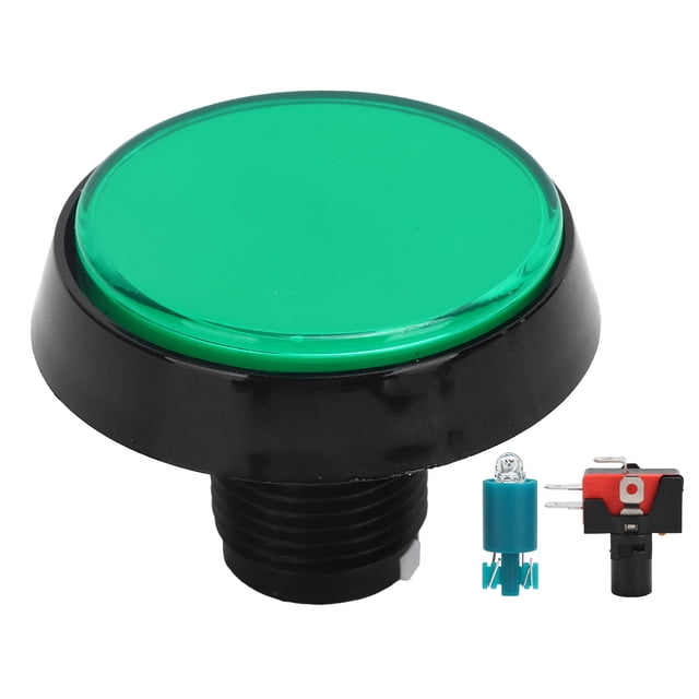 Pulsador LED, botón pulsador plano redondo grande de 60 mm, botón de consola de juegos, calidad de nivel superior