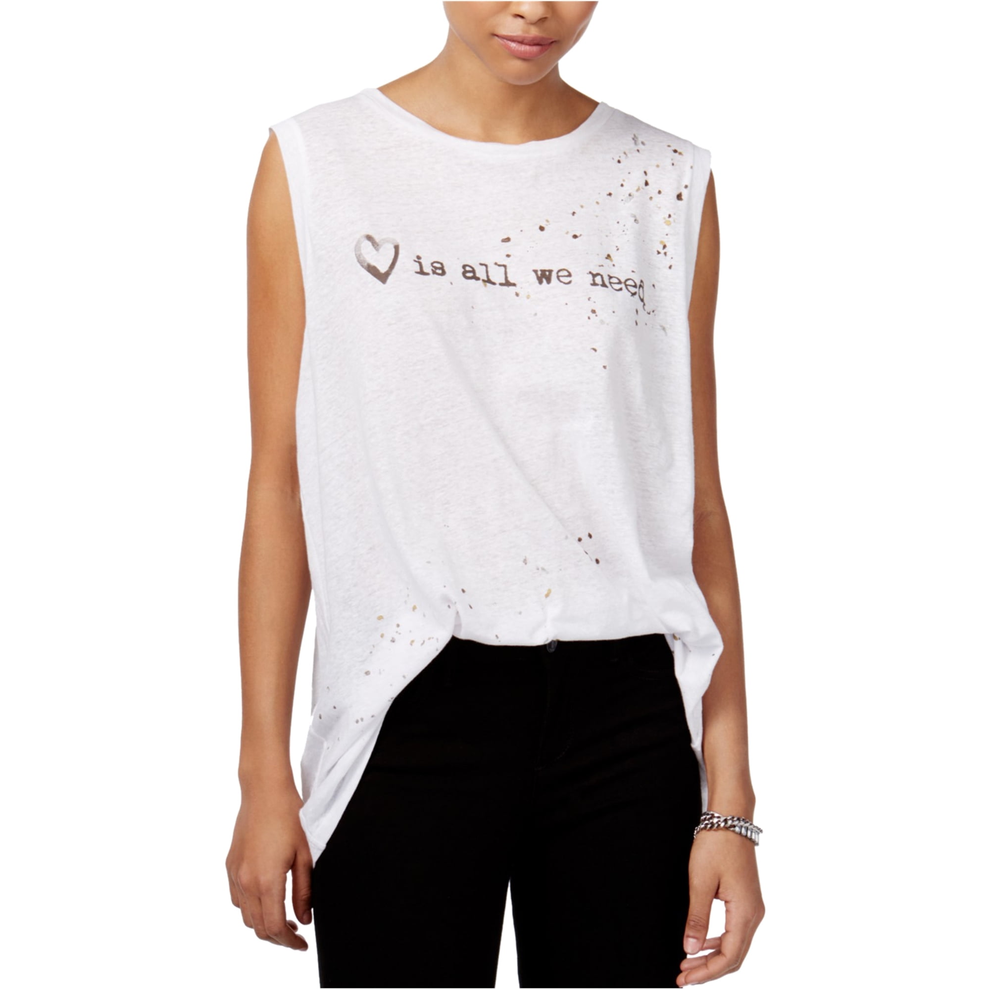 Rachel Roy Womens Graphic Muscle Tank 