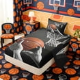 thumbnail image 2 of Erosebridal Boys Basketball Twin Sheet Sets, Sport Bedding for Kids and Teens, 3pcs, 1 Flat Sheet, 1 Fitted Sheet and 1 Pillowcase, 2 of 6