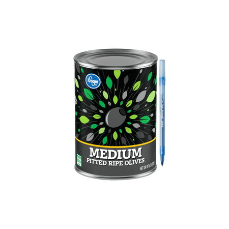 KR Medium Pitted Ripe Black Olives 18 OZ 3-CAN