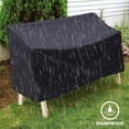 thumbnail image 4 of Outdoor Bench Cover, 210D Heavy Duty Patio Bench Furniture Covers with Air Vents, All Weather Resistant Bench Cover for Patio Furniture（ 2-Seater）, 4 of 7