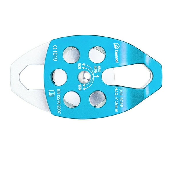 Polea de escalada de roca Profesional Rueda de montañismo de alta eficiencia de alta eficiencia Rueda de doble rodamientos simples para levantar azules seitruly OD019960-02