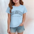 thumbnail image 2 of Kogui Girls Short Sleeve Tops Girls' Super Soft Short Sleeve Crew Neck T Shirts Size 6-7 (Light Blue,6-7 Years), 2 of 6