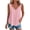 Pink, variant on Womens Eyelet Embroidery Tank Tops Loose Fit Trim V Neck Sleeveless Shirts Casual Summer Flowy Beach Tanks