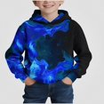 thumbnail image 3 of Piuwrlz Boys Hoodies Pullover with Pockets Hood Fall Winter Warm Casual Sweatshirts Blue Size 5 T, 3 of 8