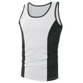 thumbnail image 3 of uikmnh Tank Tops Men European and Color Blocking Fitness Sports Men'S Casual Fashion foreign Trade Comfortable Loose Trendy Vest Mens Tank Tops Summer Size：2XL, 3 of 5