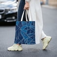 thumbnail image 6 of Canvas Bag Tote Bag Shopping Bag 16×15in Can Be Carried By Hand And Can Be Used For Daily Travel Such As Shopping And Going To Work Darkgray Geometric Patterns_2, 6 of 8