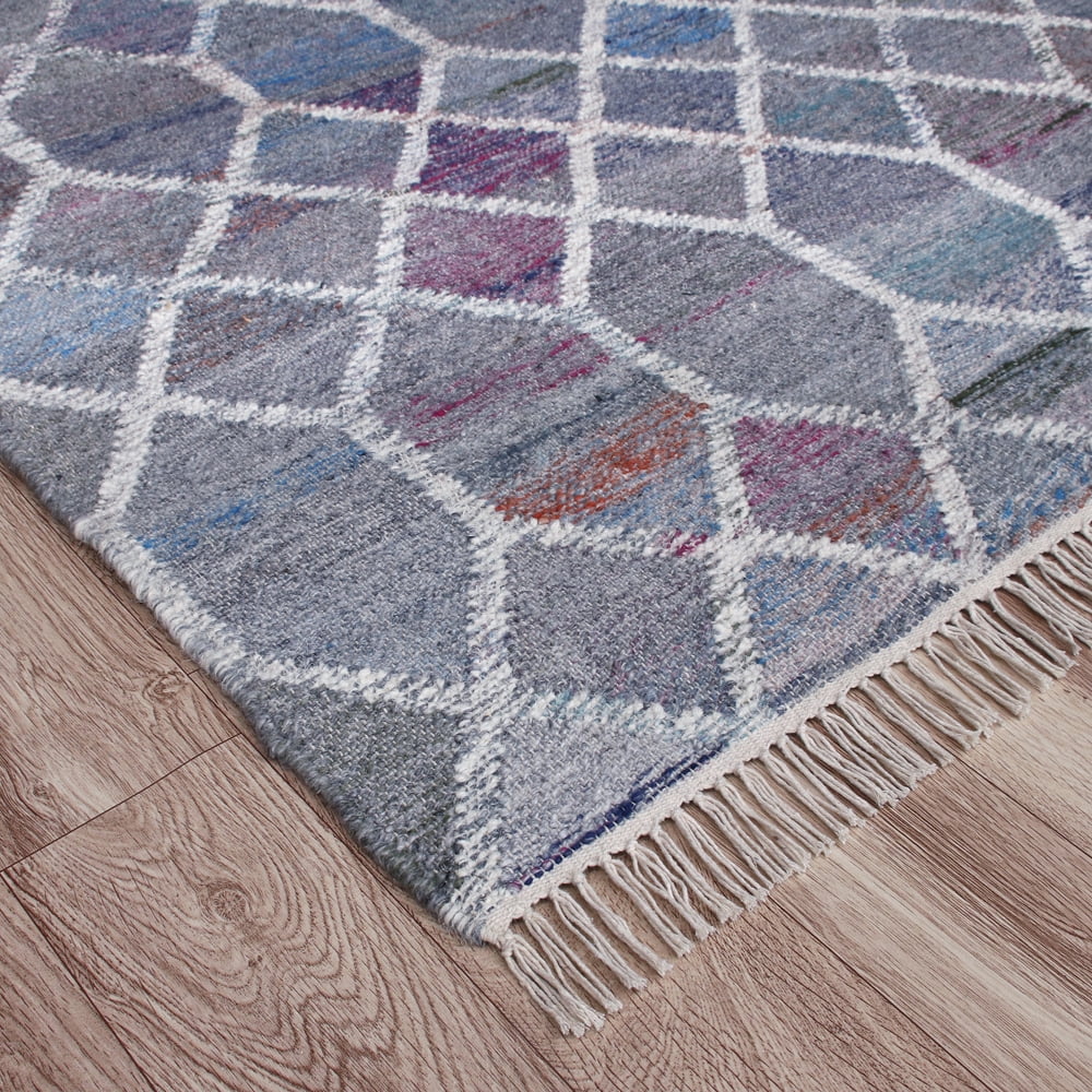 Ox Bay Finley Modern, Bohemian Geometric Hand-Made Area Rug, 6' x 9'