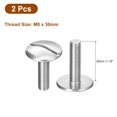 thumbnail image 3 of M8x30mm Extra Large Flat Head Slotted Screws, 2 Pack 304 Stainless Steel Bolts, 3 of 5