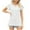 White-20, variant on Mittory Womens Summer Tops Ruffle Short Sleeve T Shirts Trendy V Neck Tunics Casual Loose Eyelet Blouses Tee