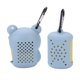 thumbnail image 2 of Toalla de gimnasio deportiva Ormromra de secado rápido de microfibra 2 piezas con bolsa de silicona gris, 2 of 8