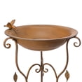 thumbnail image 5 of MUMTOP Large Vintage Metal Bird Bath with Stand, 4 inch Deep Bird Baths for Outdoors, Metal Birdbaths for The Garden Yard Patio Decor, 5 of 7
