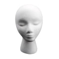 thumbnail image 2 of Cabeza de maniquí de espuma, modelo de exhibición de sombrero multiusos estable, soporte de exhibición Blanco Yinane Sostenedor del sombrero del maniquí, 2 of 8
