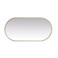 thumbnail image 6 of Elegant Decor Metal Frame Oval Mirror 36x72 Inch in Brass, 6 of 12