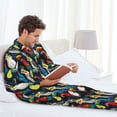 thumbnail image 6 of Zufioo Parrot Mens Pajamas Set, Mens Long-Sleeved Pajama and Pajama Pants,Pajamas Para Hombres,Men's Sleepwear-Large, 6 of 7
