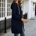 thumbnail image 6 of Stralyhd Women's Zip Up Hoodies Long Tunic Sweatshirts Oversized Casual Long Sleeve 2026 Fall Casual Walk Hoodie Jacket Coat Navy XXL, 6 of 7