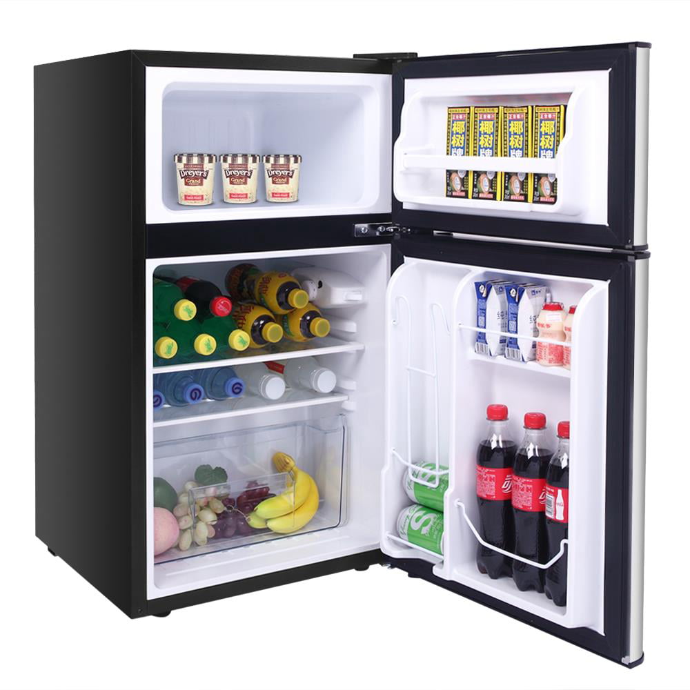 Zimtown 3.2 cu ft Mini Fridge Two Door Design Refrigerator with Freezer ...