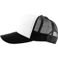 thumbnail image 3 of Classic Foam Front Mesh Back Trucker Hat Baseball Cap Plastic Adjustable Snapback, 3 of 6