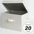 thumbnail image 5 of StorageWorks Fabric Storage Bins with Lids & Handles, Decorative Storage Boxes for Closet & Shelf, Large Storage Bins, 2-Pack, White, 15.75" x 9.75" x 10.25", 5 of 9