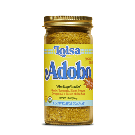 Loisa Adobo Seasoning, USDA Organic, Non-GMO, No-MSG, No Preservatives, No Artificial Coloring, No Artificial Flavors, 2.9oz, Pack of 1 (Adobo)