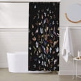 thumbnail image 6 of Shower Curtain, Butterfly1 Waterproof Fabric Plastic Shower Curtain, Drying Fast Bathroom Curtain with 9 Buttonholes, Ruffle Shower Curtain 60x72in, 6 of 8
