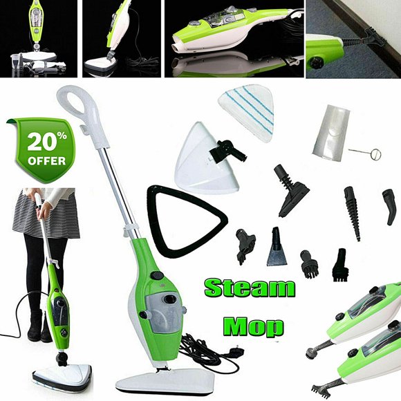 Efficient 10-in-1 Steam Mop: Ultimate Floor Cleaner for Hardwood Floors, Tiles, Carpets, and Windows