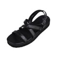 thumbnail image 4 of UTTOASFAY Clearance Sandals for Women Summer Fashion Women Buckle Flat Open Toe Slipper Sandals Beach Casual Shoes Flash Picks, 4 of 6