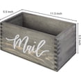 thumbnail image 4 of MyGift Rustic Gray Wood Tabletop Decorative Mail Holder Box, 4 of 6