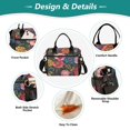 thumbnail image 3 of FORMRS Insulated Lunch Bag Unisex Large Capacity with Shoulder Strap, Vibrant Blooming Flowers, 3 of 6