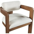 thumbnail image 5 of Meridian Furniture Sacha Cream Linen Textured Fabric Dining Chair (Set of 2), 5 of 9