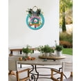 thumbnail image 5 of Eveokoki Home Sweet Home Spring Sign Front Door Porch Decorations, Round Rustic Wood Hanging Sign for Farmhouse Porch Outdoor Home Holiday Front Door Sign Decor, 5 of 5