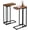 C Shaped Side Table, variant on C Shaped Side Table, End Table Set of 2, Sofa Couch Table TV Tray for Living Room, Small Space, Rustic Brown