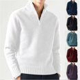 thumbnail image 5 of Stylish Knitted Sweater for Men Soft and Comfortable ong Sleeve Ribbed Pullover Tops in Cold Weather dark brown XXX, 5 of 5