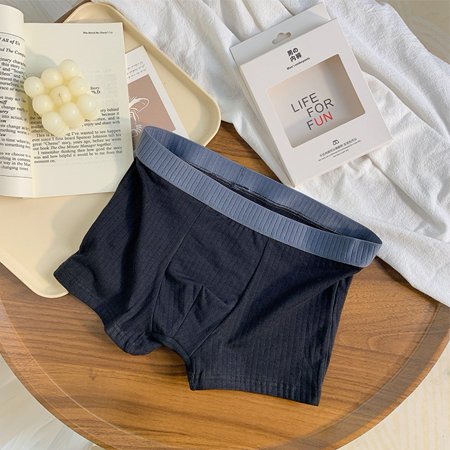 

Men Cotton Seamless Boxer Briefs Pouch Underwear Shorts Trunks Underpants