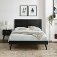 thumbnail image 2 of Platform Bed Frame, Queen Size, Wood, Black, Modern Contemporary Urban Design, Bedroom Master Guest Suite, 2 of 10
