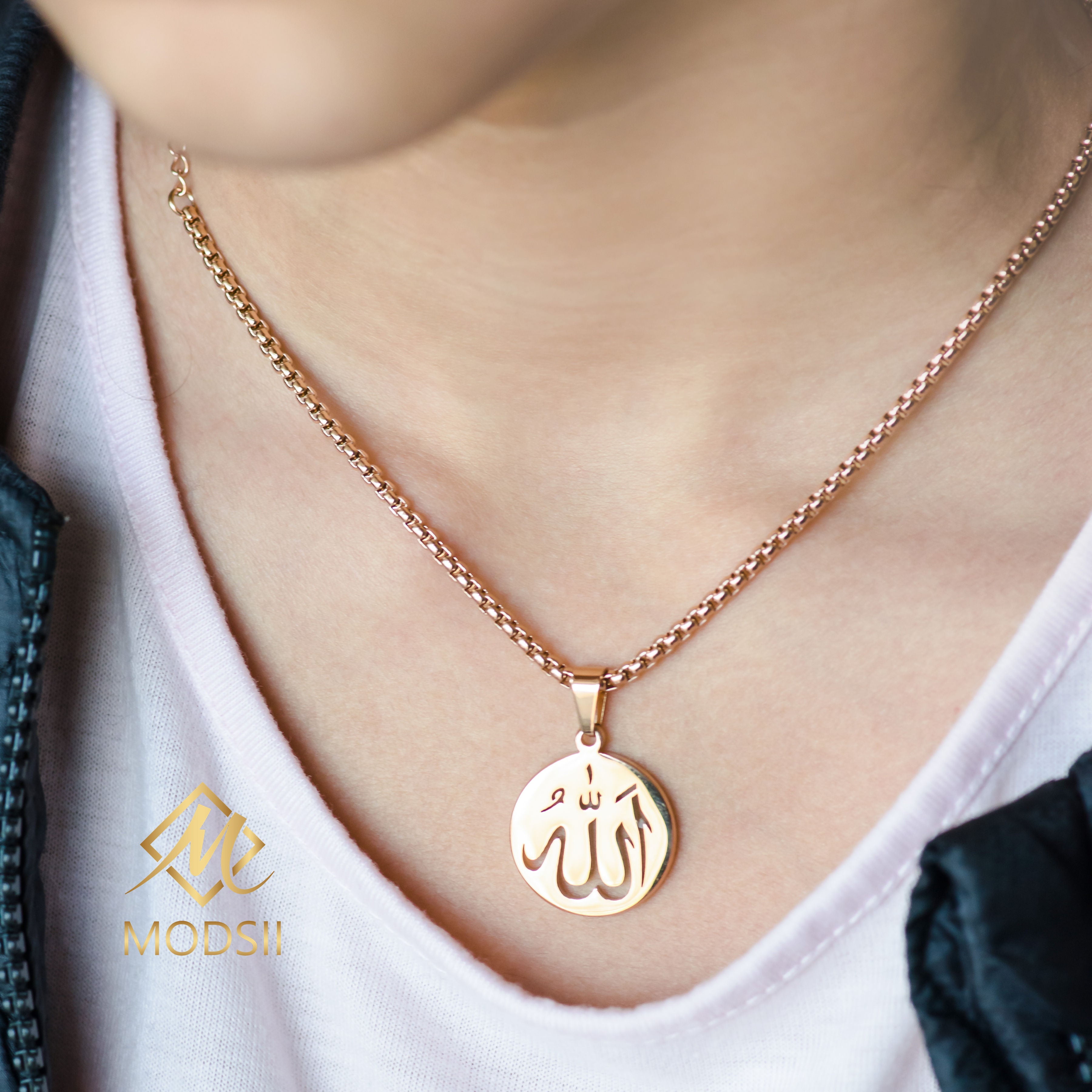 Buy U7 Men's Vintage Islamic Muslim Pendant Allah Necklace Stainless-Steel  at Amazon.in