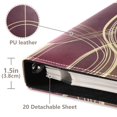 thumbnail image 3 of FORMRS 3 Ring Photo Album 4"x6" Self Adhesive Large Capacity PU Leather Cover, Gold Abstract Pattern, 3 of 8