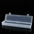 thumbnail image 3 of Transparent Plastic Pen Box, Rectangular Stationery Storage Case with Secure Clip Lid, Multi-Compartment Pencil Organizer, Durable Office and Home Desk Supply Holder, 3 of 4
